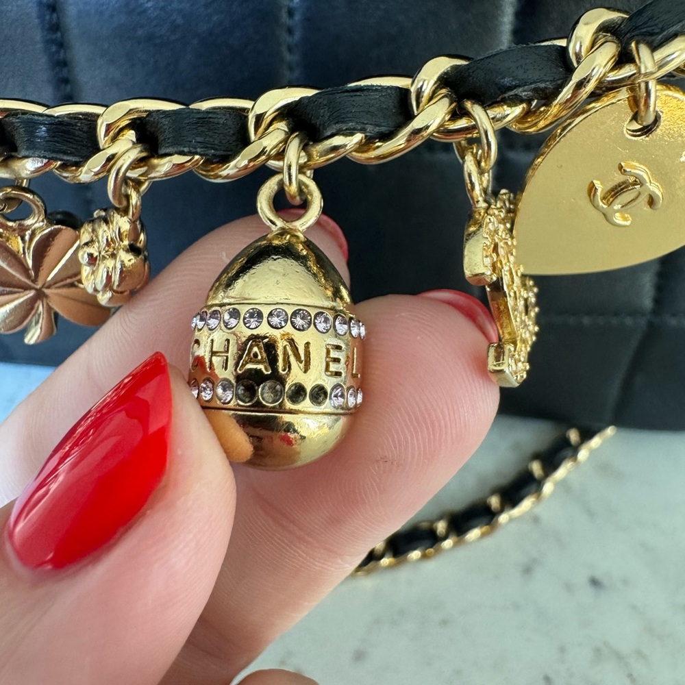 RARE Chanel Lucky Charm Chocolate Bar Flap Bag Black Gold 13 Series Collector - Picture 15 of 15